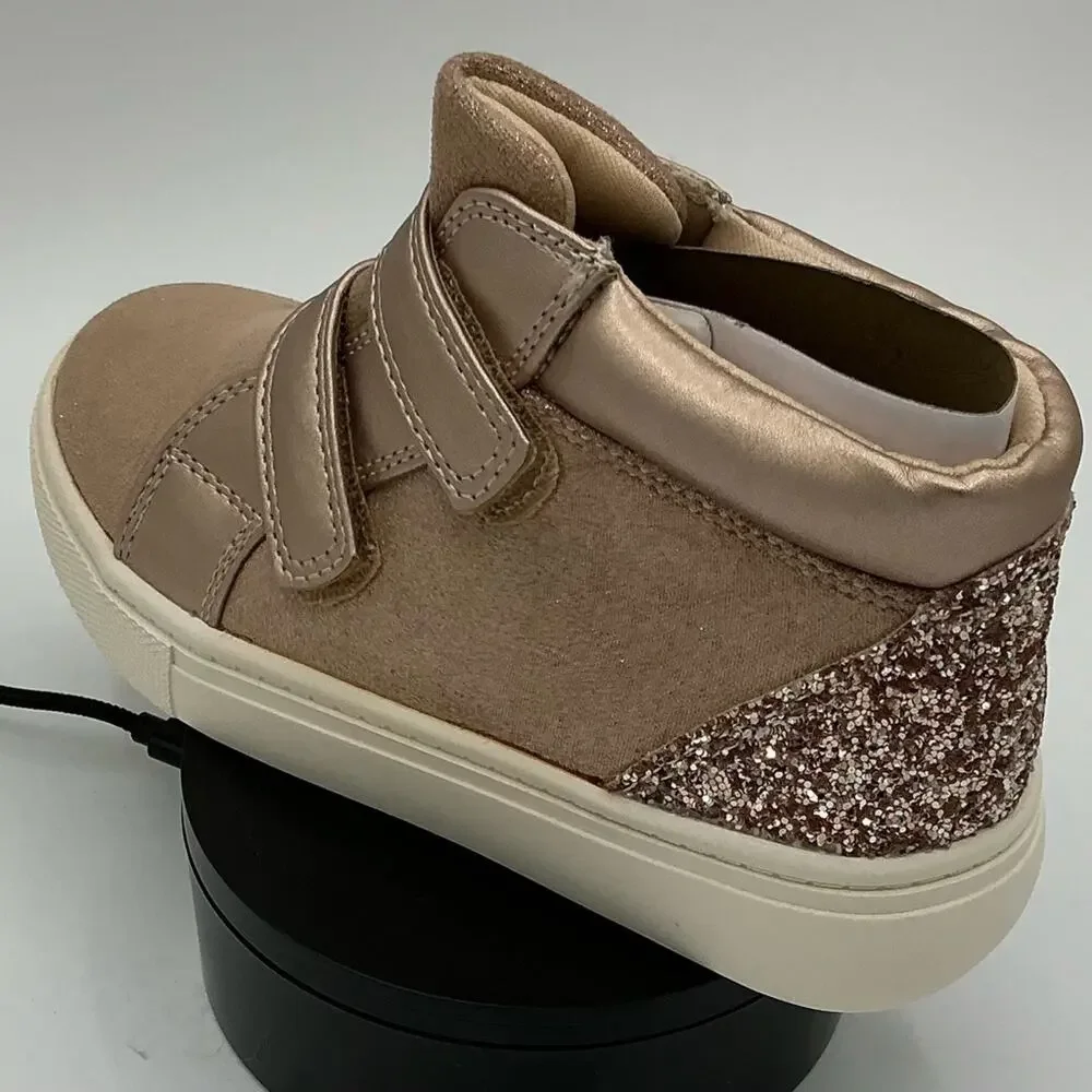 Joie Kids Sneakers in Glittery Beige and Brown Size 9